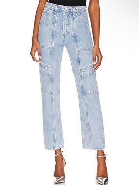 Agolde Cooper Cargo Jeans in Rank Light Wash Size 26